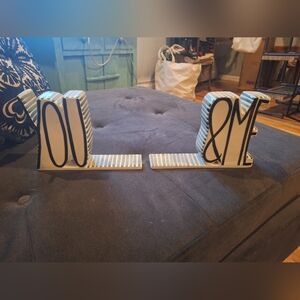 Anthropologie Molly Hatch You and Me Bookends, RARE. *Read Description*